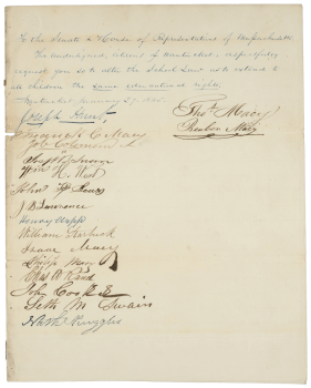 Petition with signatures